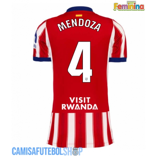 Camisa de time de futebol Atletico Madrid Rodrigo Mendoza #4 Replicas 1º Equipamento Feminina 2026-27 Manga Curta